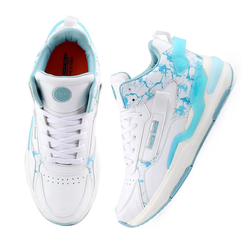 Bacca Bucci Sea Green Veera Athletic Mid Top White Sneakers for Men | Best Price UAE